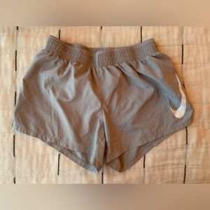 Grey nike running shorts, size small
